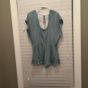 O'Neill Blue Crochet Accent Romper